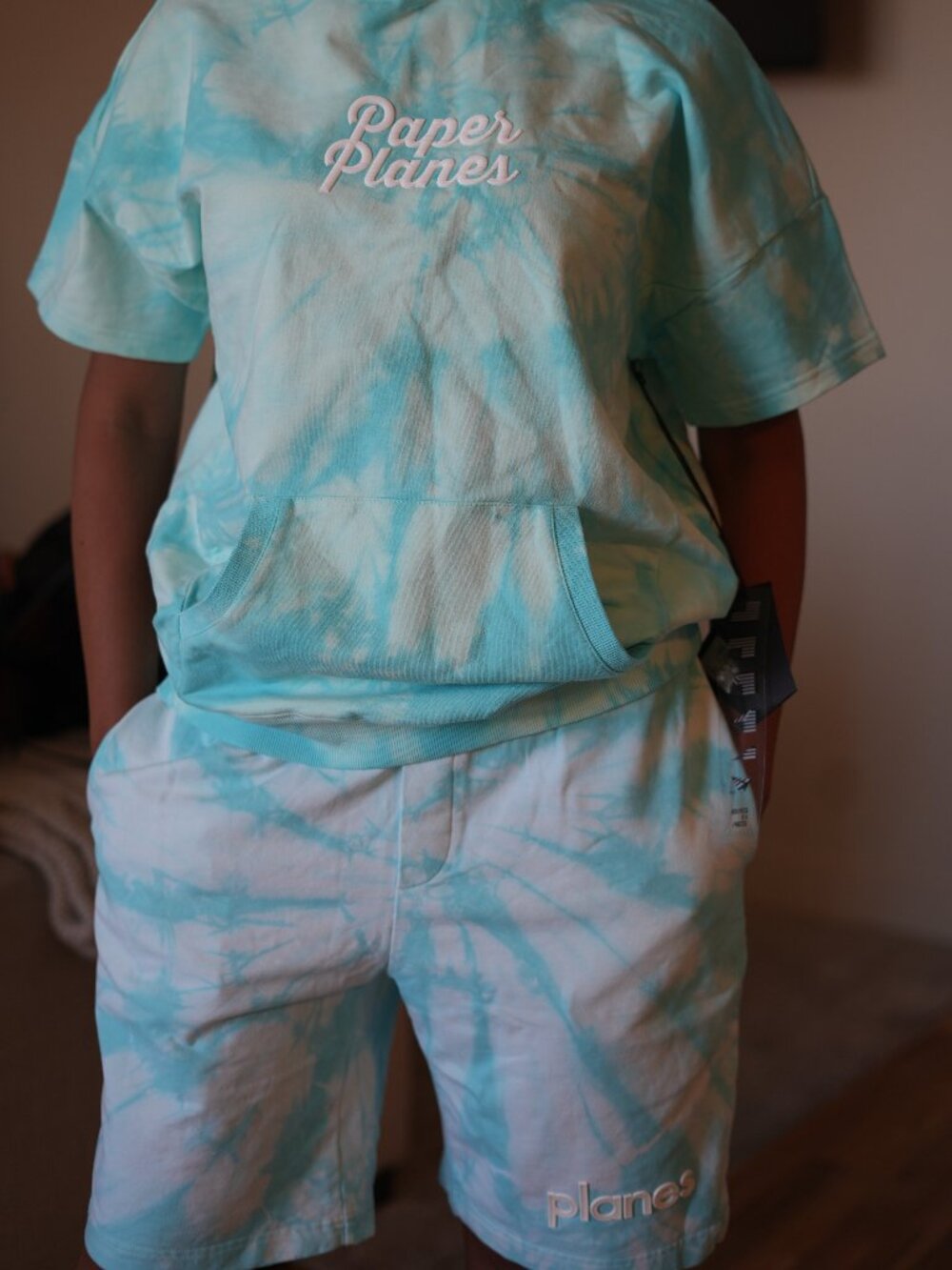 Paper Planes Men Short Set Blue and White